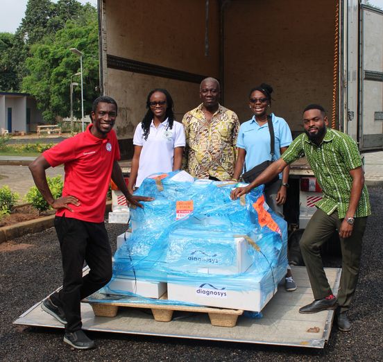 Arrival of the Electrophysiology testing kit at the University of Cape Coast